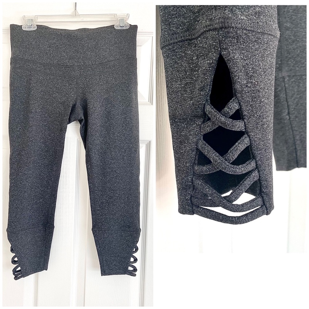 PrAna Yoga Stretch Capri Pant Leggings. Size Small. Heathered Dark Gray.